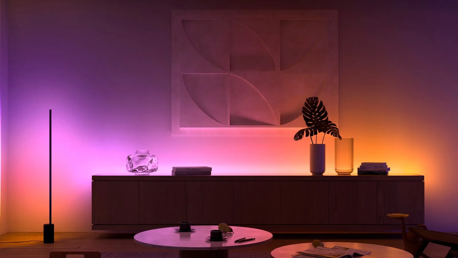 À écarter : la lumière colorée (inspiration Philips Hue)